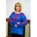 Embroidered blouse "Blue Thunder"